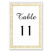 Chic Gold Glittered Trim - Carte de table (Dos)