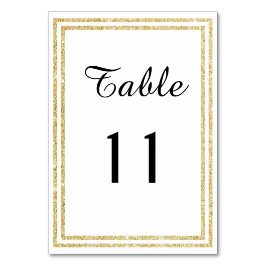 Chic Gold Glittered Trim - Carte de table (Par défaut)