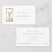 Chic Gold Glitz Hourglass Beauté Salon Rendez-vous (Devant / Derrière)