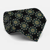 Chic Gold & Green Asian Style Cravate (Roulé)