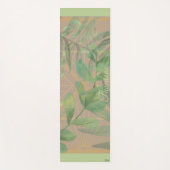 Chic Gold Green Leaf Abstract Gold Pattern Yogamat (Voorkant)