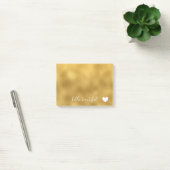 Chic Gold Hallo Beauful Heart Post-it® Notes (Kantoor)