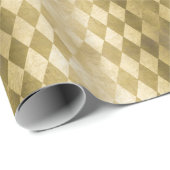 Chic Gold Harlequin Diamond Pattern Cadeaupapier (Rol Hoek)