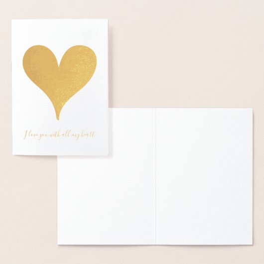 Chic Gold Heart Folie Kaarten (Display)