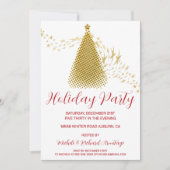 Chic Gold kerstboomfeestdag Kaart (Voorkant)