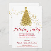 Chic Gold kerstboomfeestdag Kaart (Voorkant / Achterkant)
