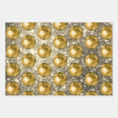 Chic Gold Kerstmis beslaat Silver Sprakles Inpakpapier Vel (Voorkant)