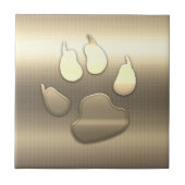 Chic Gold Kijk naar Dog Pet Ceramic Tile Tegeltje (Voorkant)