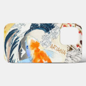 Chic Gold Koi Pond van Japanse Monogrammen Case-Mate iPhone Case (Achterkant (horizontaal))