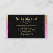 *~* Chic Gold Lavender Lashes Extensions Brows Visitekaartje (Achterkant)