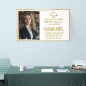 Chic Gold Law School Afstudeerfeest Spandoek (Beurs)