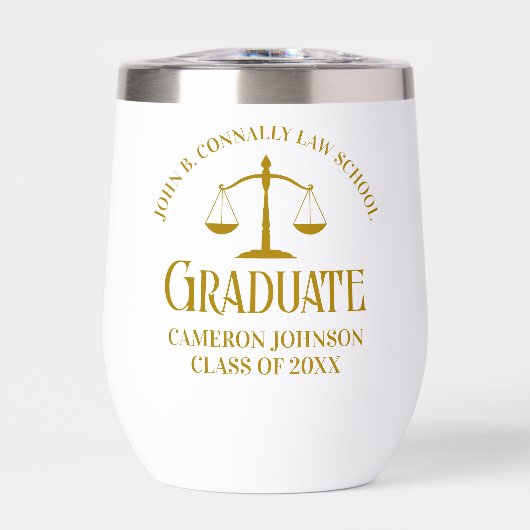 Chic Gold Law School Graduation Keepsaké (Avant)