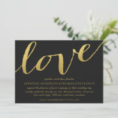 CHIC GOLD LOLD NOIR FAIRE-PART DE MARIAGE (Debout devant)