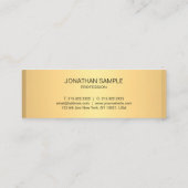 Chic Gold look Modern Minimalist Creative Trendy Mini Visitekaartje (Achterkant)