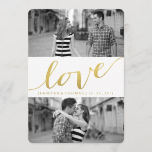 CHIC GOLD LOVE BEWAREN VAN DE DATUM SAVE THE DATE