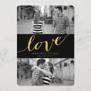 CHIC GOLD LOVE   BEWAREN VAN DE DATUM SAVE THE DATE