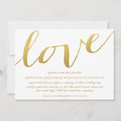 CHIC GOLD LOVE BRUILOFT UITNODIGING (Voorkant)