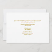 Chic Gold Medical School Afstuderen Fotofeest Kaart (Achterkant)