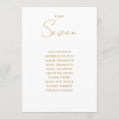 Chic Gold Modern Seing Graphique Numéro de table (Dos)