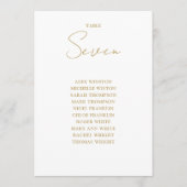 Chic Gold Modern Seing Graphique Numéro de table (Devant)