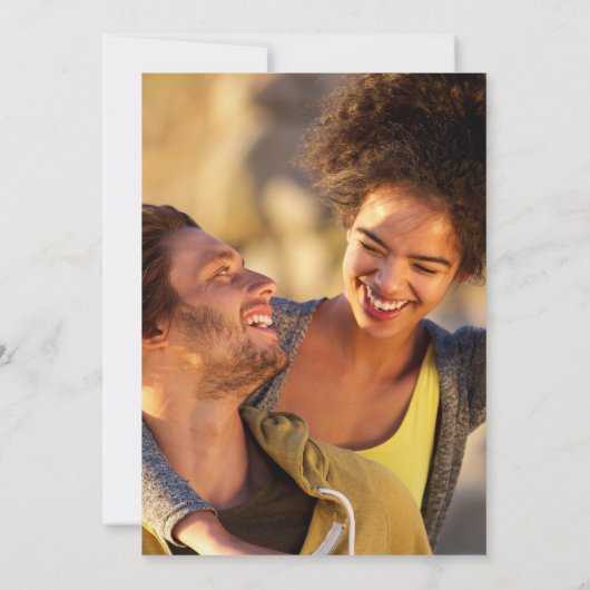 Chic Gold Monogram Greenery Photo Couples Shower Kaart (Achterkant)