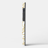 Chic Gold Monogram Hoesje-Mate iPhone Case (Achterkant / Links)