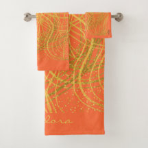Chic Gold Orange Abstrait