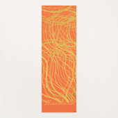 Chic Gold Oranje Abstract Yogamat (Voorkant)