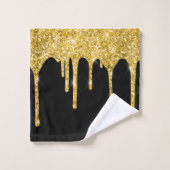 Chic Gold Parties scintillant Drives Sparkle Black (Gant de toilette)
