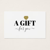 Chic Gold Parties scintillant Heart Carte de certi (Devant)