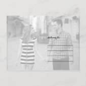 CHIC GOLD PRINT | BESPAAR DE DATUM-BRIEFKAART AANKONDIGINGSKAART (Achterkant)