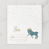 Chic Gold Ram Zodiac Verjaardag (Buitenkant ongevouwen)