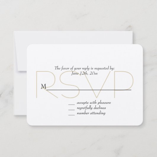 Chic Gold RSVP (Devant)