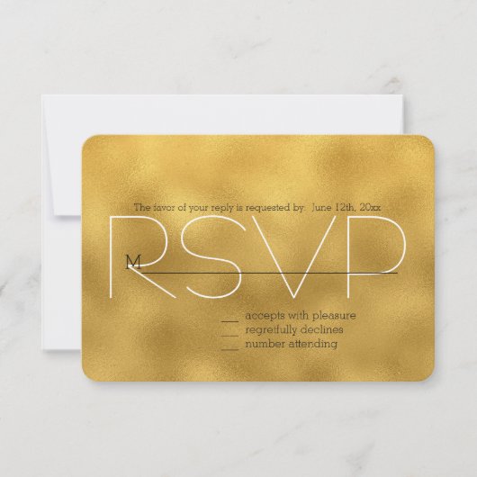 Chic Gold RSVP (Devant)