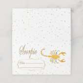 Chic Gold Scorpio Zodiac Verjaardag (Buitenkant ongevouwen)