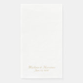 Chic Gold script aangepaste namen datum elegant br Servet (Voorkant)