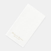 Chic Gold script aangepaste namen datum elegant br Servet (Hoek)