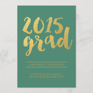 Chic Gold-script | Aankondiging Afstuderen 2015