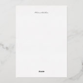 Chic Gold Script Le Mariage Faire-Part de Mariage (Verso)