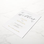 Chic Gold Script Le Mariage Faire-Part de Mariage (Rotation)