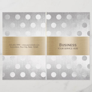 Chic Gold & Silver Beauty Hair Salon Spa BiFold