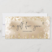 Chic gold snow pine logo gift certificate (Voorkant)