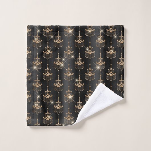 Chic Gold Sparkelier noir (Gant de toilette)