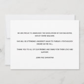 Chic Gold Sparkle Afstuderen Foto 2025 Afstuderen Aankondiging (Achterkant)