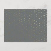 Chic Gold Sprinkle Confetti Script Baby shower Uitnodiging Briefkaart (Achterkant)