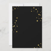 Chic Gold Stars BLK Photo Afstuderen aangekondigd Kaart (Achterkant)