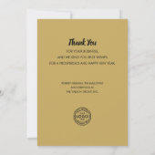 Chic Gold Stars Krans Kerst Zakelijk Feestdagenkaart (Achterkant)