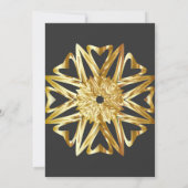 Chic Gold Stars Nouvel An Invitation (Dos)