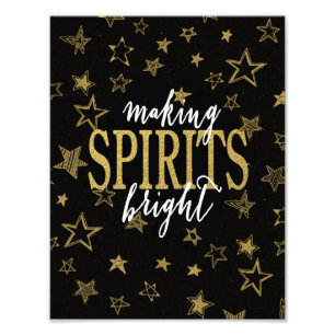 CHIC GOLD STERK MAKEN VAN SPIRITS FOTO AFDRUK