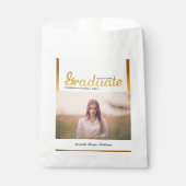 Chic Gold Trendy Graduation Party Class of 20XX Bedankzakje (Voorkant)